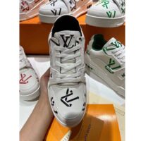 Louis Vuitton Unisex LV Trainer Sneaker Black Mix Sustainable Materials Monogram Flowers (2)