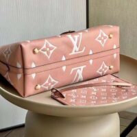 Louis Vuitton Women LV CarryAll PM Handbag Pink Embossed Supple Grained Cowhide (7)