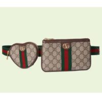 Gucci Unisex Ophidia GG Heart Utility Belt Coin Purse Pouch Beige Ebony Supreme Canvas (10)