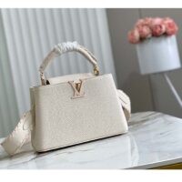 Louis Vuitton LV Women Capucines BB Handbag Cream Beige Pearly Pink Taurillon Leather (1)