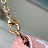 Louis Vuitton LV Women Félicie Pochette Pink Cream Monogram Empreinte Embossed Supple Grained Cowhide (1)