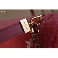 Louis Vuitton LV Women Twist MM Handbag Pink Shearling Smooth Calfskin Leather (4)