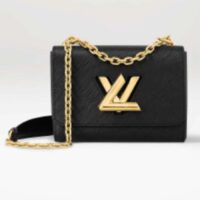 Louis Vuitton LV Women Twist PM Chain Bag Black Epi Grained Cowhide Leather (10)