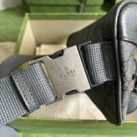 Gucci GG Unisex Ophidia Belt Bag Grey Black GG Supreme Canvas Double G (1)