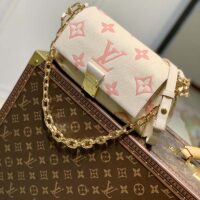 Louis Vuitton LV Women Favorite Handbag Pink Monogram Empreinte Embossed Supple Grained Cowhide (1)