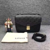 Louis Vuitton LV Women Pochette Métis Bag Black Monogram Grained Cowhide Leather (4)