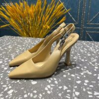 Louis Vuitton LV Women Sparkle Slingback Pump Gold Metallic Calf Leather 9.5 Cm Heel (4)