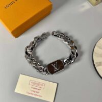 Louis Vuitton Unisex LV Shades Bracelet Brown Metal Silver-Colour Finish (4)