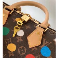 Louis Vuitton Unisex LVxYK Speedy Bandoulière 25 Monogram Coated Canvas 3D Painted Dots Print (11)