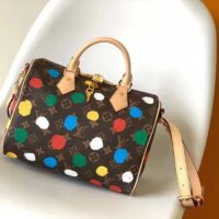 Louis Vuitton Unisex LVxYK Speedy Bandoulière 25 Monogram Coated Canvas 3D Painted Dots Print (11)