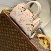 Louis Vuitton Women LV Speedy Bandouliere 20 Handbag Pink Monogram Empreinte Embossed Cowhide (1)