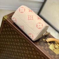 Louis Vuitton Women LV Speedy Bandouliere 20 Handbag Pink Monogram Empreinte Embossed Cowhide (1)