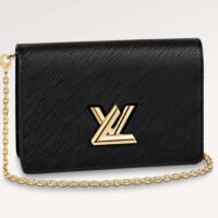 Louis Vuitton Women LV Twist Belt Chain Pouch Black Epi Grained Cowhide Leather (10)