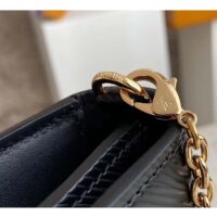 Louis Vuitton Women LV Twist Belt Chain Pouch Black Epi Grained Cowhide Leather (10)