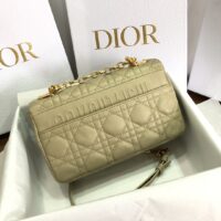 Dior Women CD Small Dior Caro Bag Beige Supple Cannage Calfskin (1)