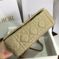 Dior Women CD Small Dior Caro Bag Beige Supple Cannage Calfskin (1)