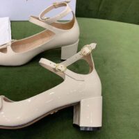 Dior Women Shoes CD Aime Dior Ballerina Pump White Patent Calfskin (1)