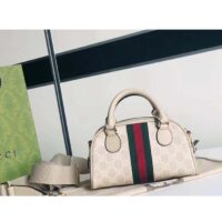 Gucci GG Women Ophidia Mini GG Top Handle Bag White Supreme Canvas (9)