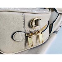 Gucci GG Women Ophidia Mini GG Top Handle Bag White Supreme Canvas (9)