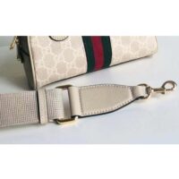 Gucci GG Women Ophidia Mini GG Top Handle Bag White Supreme Canvas (9)