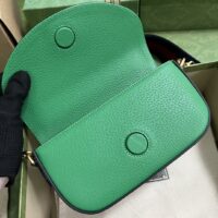 Gucci Unisex GG Adidas x Gucci Mini Bag Green Leather Off White Trefoil Print (3)