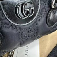 Gucci Unisex GG Matelassé Mini Bag Black GG Matelassé Nylon Leather Double G (3)