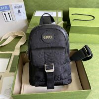 Gucci Unisex GG Off The Grid Sling Backpack Black GG Nylon (1)