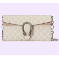 Gucci Women Dionysus Small Shoulder Bag Beige White GG Supreme Canvas (8)