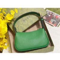 Gucci Women GG Aphrodite Shoulder Bag Double G Green Leather Zip Closure (1)