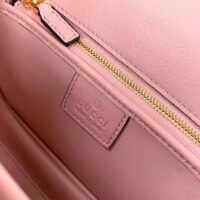 Gucci Women GG Blondie Top-Handle Bag Light Pink Leather Round Interlocking G (7)