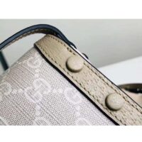 Gucci Women GG Horsebit 1955 Mini Bag Beige White GG Supreme Canvas (3)