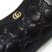 Gucci Women GG Matelassé Handbag Black GG Matelassé Leather Double G (1)