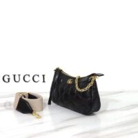 Gucci Women GG Matelassé Handbag Black GG Matelassé Leather Double G (1)