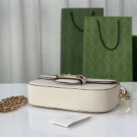 Gucci Women Horsebit 1955 Small Shoulder Bag White Leather (1)