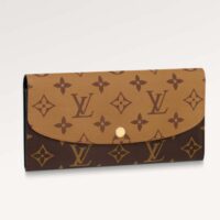 Louis Vuitton LV Unisex Emilie Wallet Brown Monogram Reverse Coated Canvas (2)