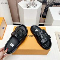 Louis Vuitton LV Unisex Waterfront Mule Black Maxi Damier Rubber Waterproof Rubber (2)