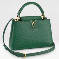 Louis Vuitton LV Women Capucines BB Menthe Mint Ostrich Leather Monogram Flower (3)