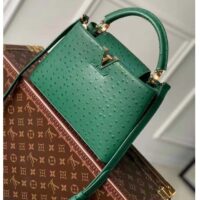 Louis Vuitton LV Women Capucines BB Menthe Mint Ostrich Leather Monogram Flower (3)