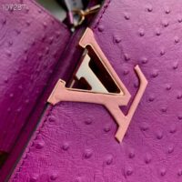 Louis Vuitton LV Women Capucines BB Purple Menthe Mint Ostrich Leather Monogram Flower (3)