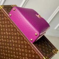 Louis Vuitton LV Women Capucines BB Purple Menthe Mint Ostrich Leather Monogram Flower (3)