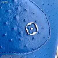 Louis Vuitton LV Women Capucines Mini Menthe Blue Goatskin Ostrich Leather Monogram Flower (6)