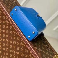 Louis Vuitton LV Women Capucines Mini Menthe Blue Goatskin Ostrich Leather Monogram Flower (6)