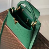 Louis Vuitton LV Women Capucines Mini Menthe Mint Ostrich Leather Monogram Flower (9)