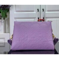 Louis Vuitton LV Women Coussin PM Handbag Light Purple Lambskin Zip Closure (6)