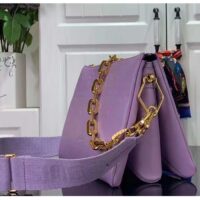 Louis Vuitton LV Women Coussin PM Handbag Light Purple Lambskin Zip Closure (6)