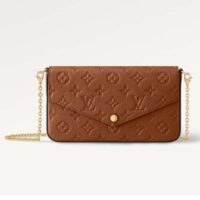 Louis Vuitton LV Women Félicie Pochette Brown Monogram Empreinte Embossed Supple Grained Cowhide (3)