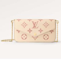 Louis Vuitton LV Women Félicie Pochette Pink Monogram Empreinte Embossed Supple Grained Cowhide (1)