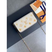 Louis Vuitton LV Women Félicie Pochette Pink Monogram Empreinte Embossed Supple Grained Cowhide (1)