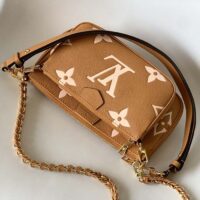 Louis Vuitton LV Women Multi Pochette Accessoires Beige Monogram Empreinte Embossed Grained Cowhide (1)