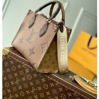 Louis Vuitton LV Women Onthego PM Tote Monogram Reverse Coated Canvas (1)